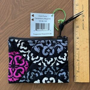 Vera Bradley Coin Purse - Canterberry Magenta Collection